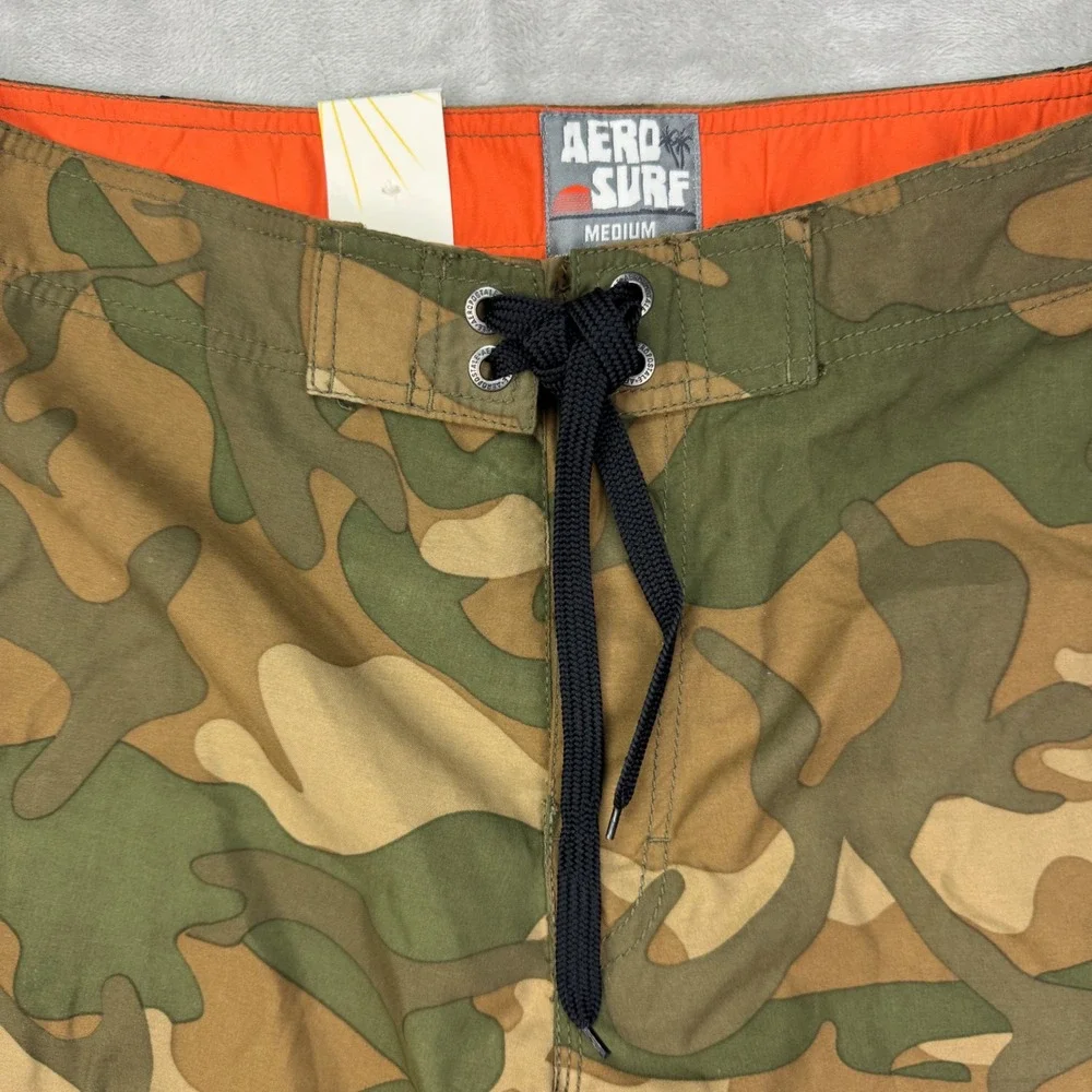 Aeropostale 87 Swim Surf Board Shorts Mens Medium Green Camo‎ Trunks Cargo